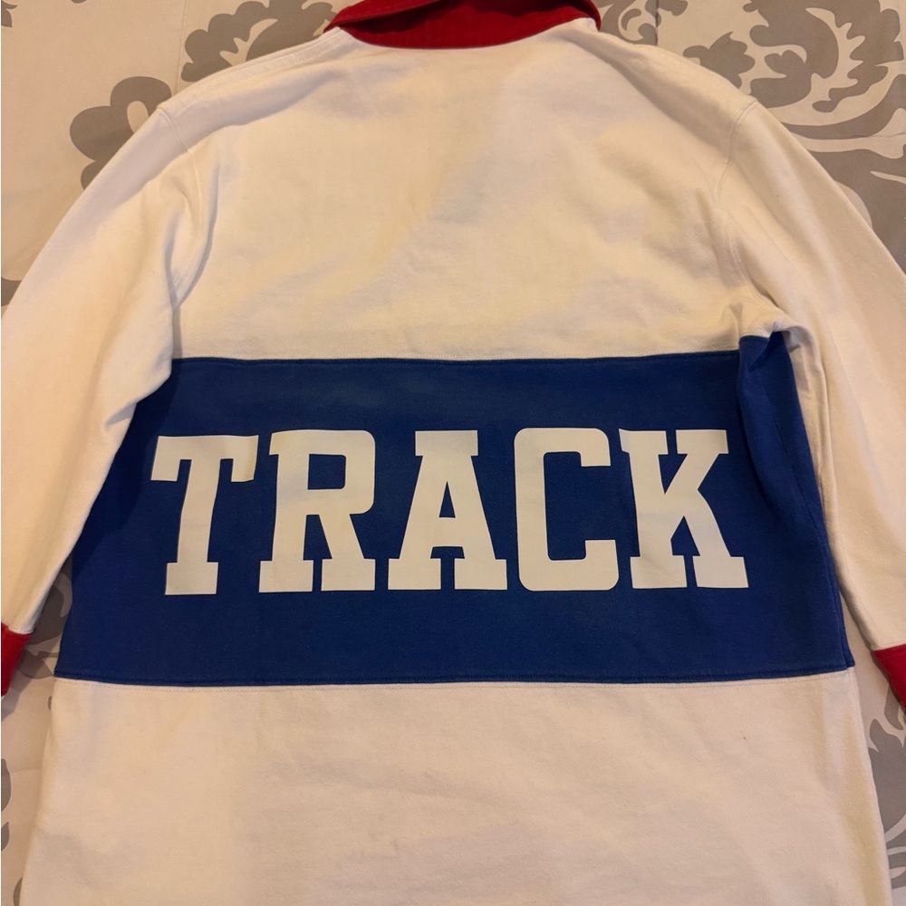 Polo by Ralph Lauren White and Blue Track Rugby Shirt